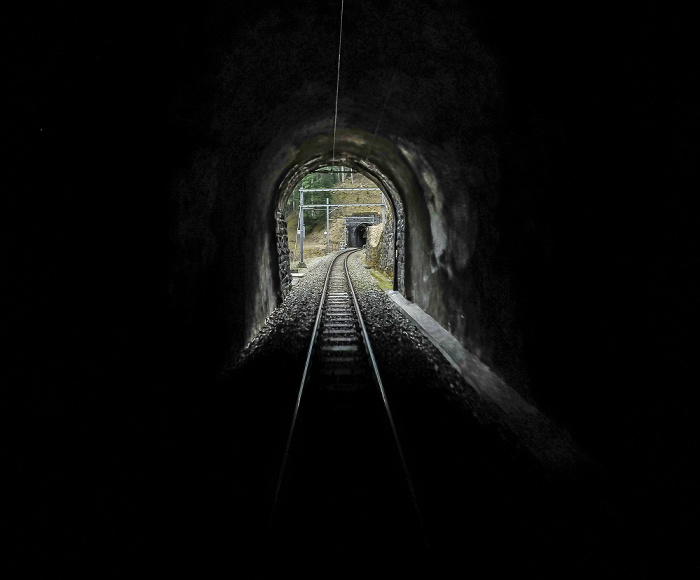 Albulabahn: Cugnieler-Tunnel, Versasca-Tunnel Graubünden