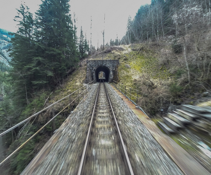 Albulabahn: Cugnieler-Tunnel Graubünden