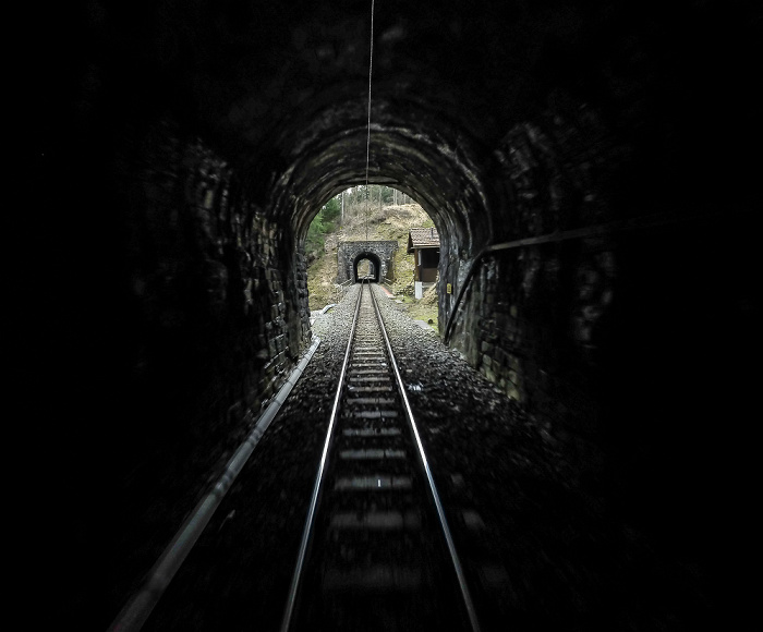 Graubünden Albulabahn: Runplanas-Tunnel, Cugnieler-Tunnel