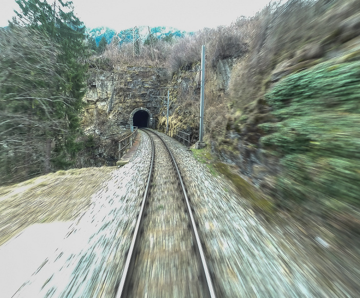 Graubünden Albulabahn: Campi-Tunnel