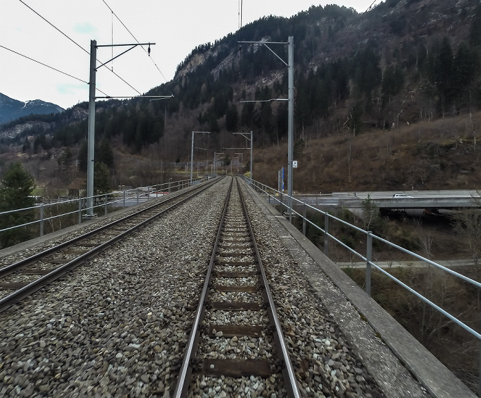 Thusis Albulabahn: Hinterrheinbrücke, Autobahn 13