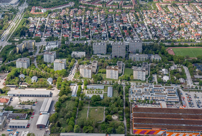 Luftbild aus Zeppelin: Schwabing-Freimann - Kieferngarten München