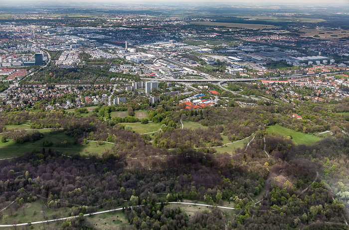 Luftbild aus Zeppelin: Schwabing-Freimann - Englischer Garten München