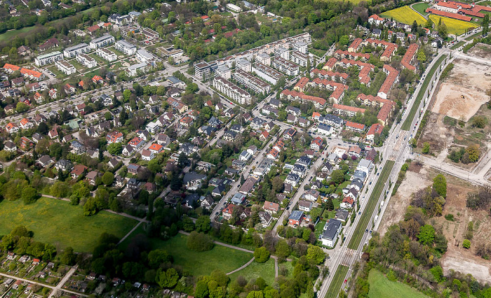 München Luftbild aus Zeppelin: Bogenhausen - Herzogpark Oberföhring
