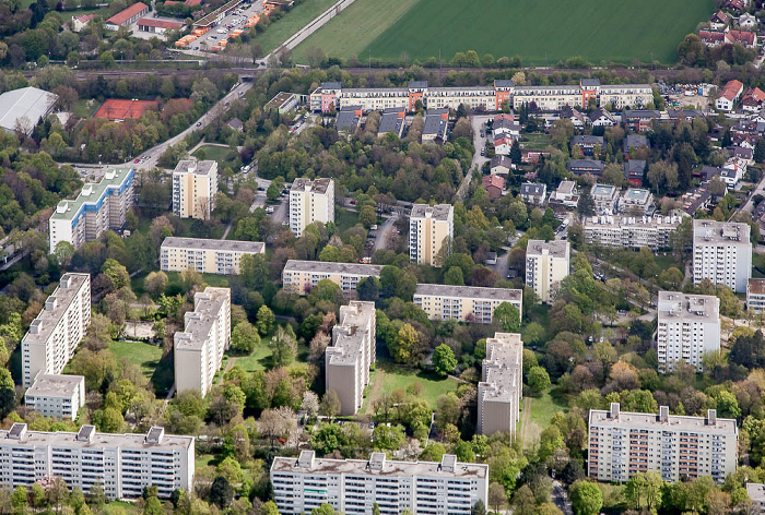 Luftbild aus Zeppelin: Bogenhausen - Englschalking München
