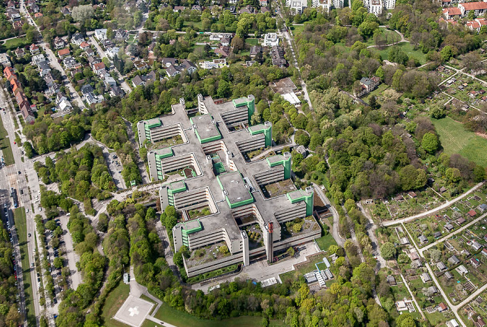 Luftbild aus Zeppelin: Bogenhausen - Herzogpark mit Klinikum Bogenhausen München