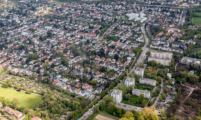 Luftbild aus Zeppelin: Bogenhausen - Englschalking mit Denning München