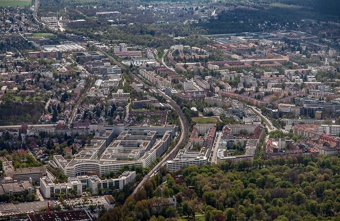 Luftbild aus Zeppelin: Obergiesing-Fasangarten München