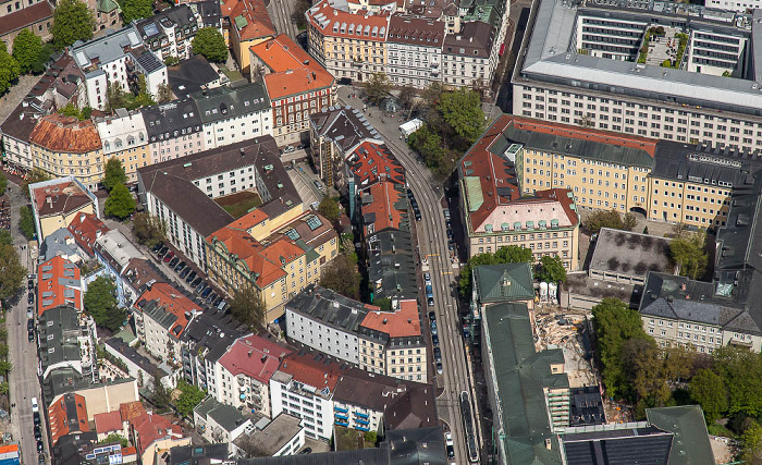 München Luftbild aus Zeppelin: Altstadt-Lehel Pfarrstraße Sankt-Anna-Straße Thierschplatz Thierschstraße