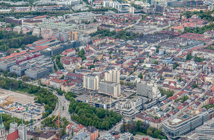 Luftbild aus Zeppelin: Schwanthalerhöhe München