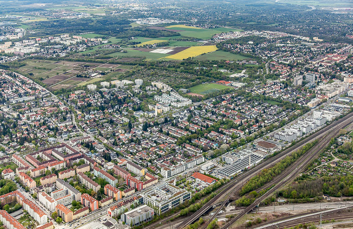 Luftbild aus Zeppelin: Laim (links unten), Pasing-Obermenzing München 2017