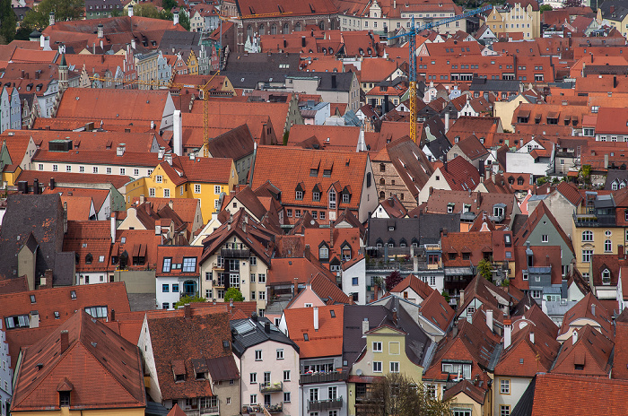 Landshut Blick von der Burg Trausnitz: Altstadt