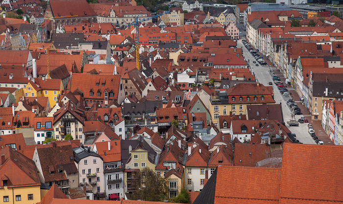 Landshut Blick von der Burg Trausnitz: Altstadt / Neustadt