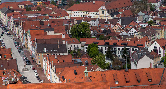 Landshut Blick von der Burg Trausnitz: Altstadt - Neustadt Dominikanerkloster Landshut Landshut__