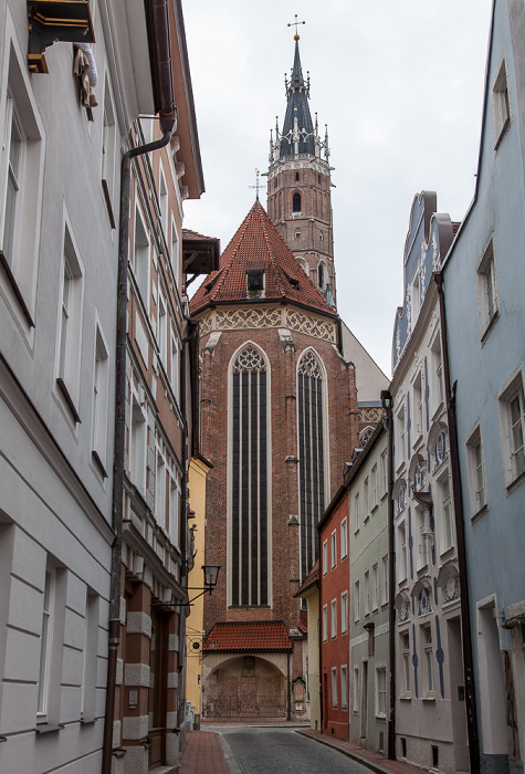 Landshut Altstadt: Kirchgasse, Martinskirche (Stadtpfarr- und Kollegiatstiftskirche St. Martin und Kastulus)