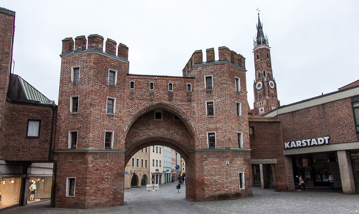 Landshut Altstadt: Theaterstraße, Ländtor Martinskirche