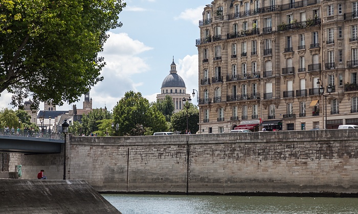 Seine, Île de la Cité mit dem Quai aux Fleurs Paris