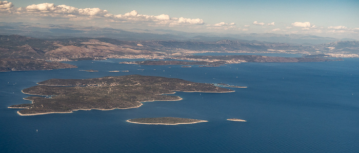 Gespanschaft Split-Dalmatien, Adriatisches Meer mit Drvenik Veli Gespanschaft Split-Dalmatien