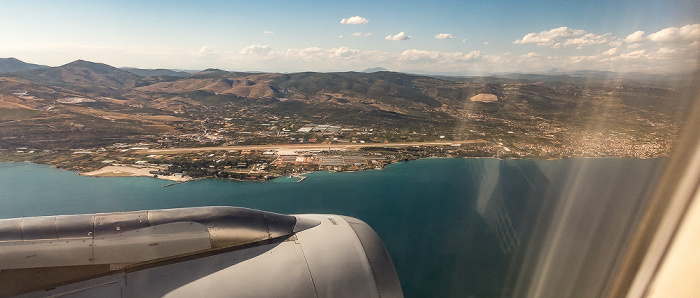 Gespanschaft Split-Dalmatien, Adriatisches Meer, Flughafen Split-Kaštela 2017-06-29 Flug DLH1716 München Franz Josef Strauß (MUC/EDDM) - Split (SPU/LDSP)