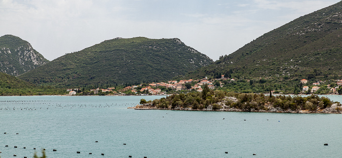 Adriatisches Meer (Mittelmeer): Bucht von Mali Ston (Malostonski zaljev, Kanal Malog Stona) Dubrovacko primorje