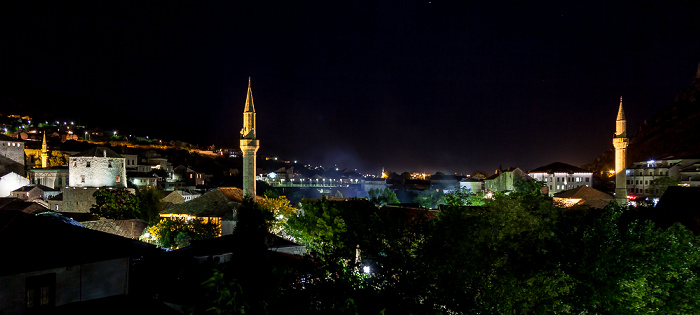 Blick vom Hotel Almira: Altstadt Mostar