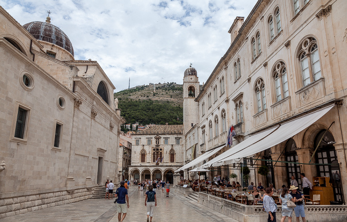Dubrovnik Altstadt (Grad): Ulica Pred Dvorom Brdo Srđ Glockenturm Sponza-Palast St. Blasius