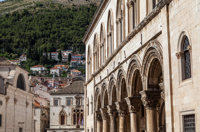 Dubrovnik Altstadt (Grad): Ulica Pred Dvorom - Rektorenpalast (Knežev Dvor)