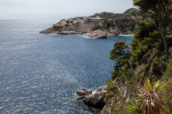 Blick von der Ulica branitelja Dubrovnika: Adriatisches Meer (Mittelmeer) Dubrovnik