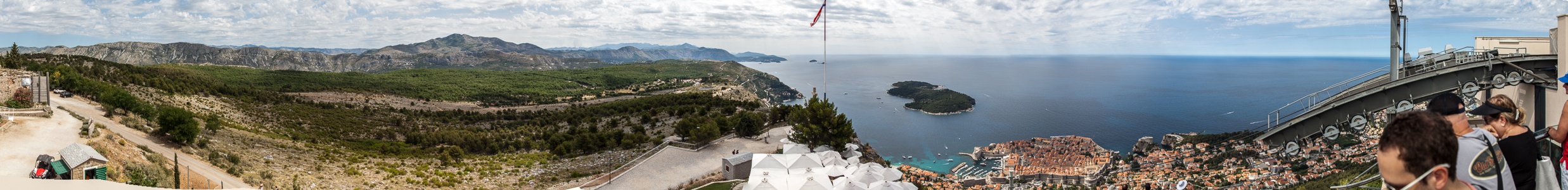 Brdo Srđ, Adriatisches Meer (Mittelmeer), Altstadt (Grad) Dubrovnik