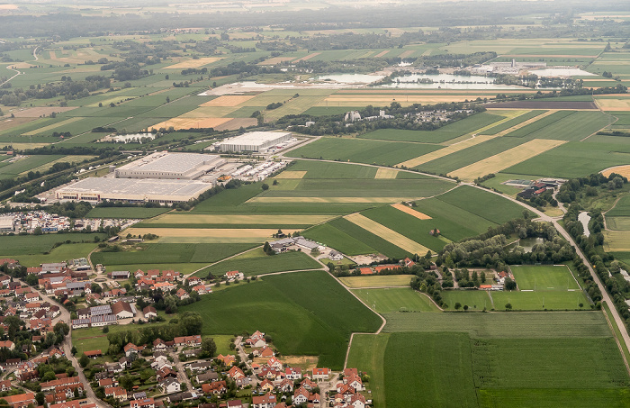 Bayern - Landkreis Erding: Eitting 2017-07-02 Flug DLH1711 Dubrovnik (DBV/LDDU) - München Franz Josef Strauß (MUC/EDDM) Kieswerk Rohrdorfer Berglern