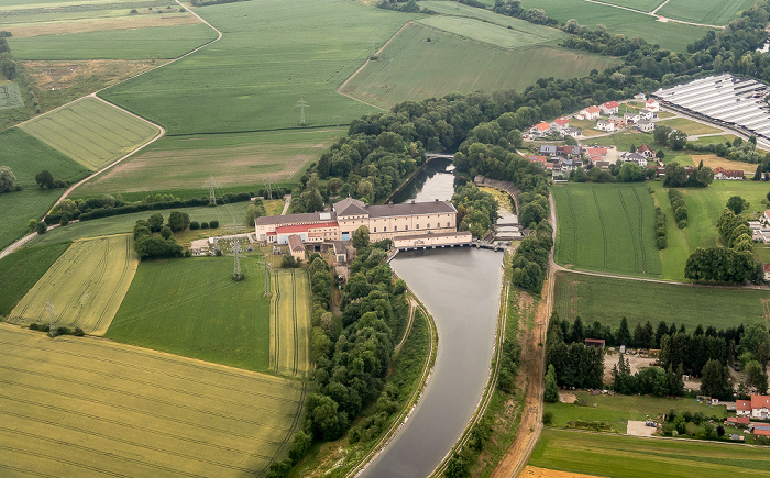 Bayern - Landkreis Erding: Mittlere-Isar-Kanal mit dem Kraftwerk Eitting 2017-07-02 Flug DLH1711 Dubrovnik (DBV/LDDU) - München Franz Josef Strauß (MUC/EDDM)