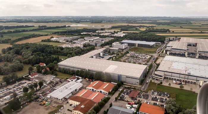 Bayern - Landkreis Erding: Gewerbegebiet Schwaig 2017-07-02 Flug DLH1711 Dubrovnik (DBV/LDDU) - München Franz Josef Strauß (MUC/EDDM)