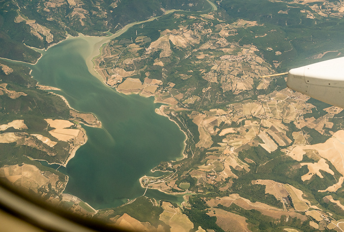 Umbrien Lago di Corbara 2017-07-15 Flug AZA437 München Franz Josef Strauß (MUC/EDDM) - Rom-Fiumicino (FCO/LIRF) Tiber Luftbild aerial photo