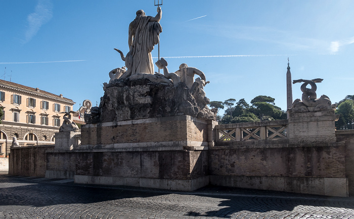 Piazza del Popolo: Fontana del Nettuno Rom