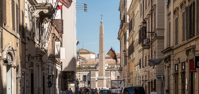 Rom Via del Babuino Obelisco Flaminio Piazza del Popolo