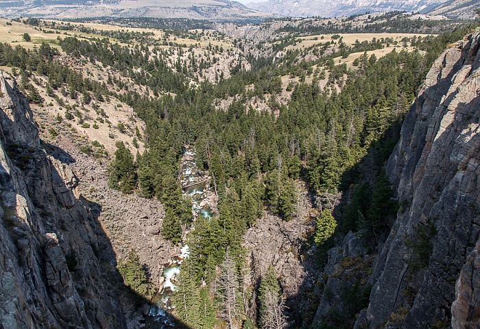 Blick von der Sunlight Bridge (Wyoming Highway 296): Sunlight Creek (Shoshone National Forest)