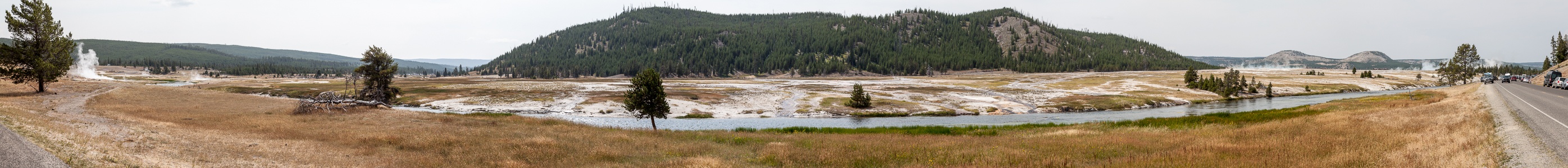 Yellowstone National Park Midway Geyser Basin Firehole River