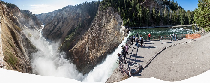 Yellowstone National Park Grand Canyon of the Yellowstone: Yellowstone River mit den Lower Yellowstone Falls