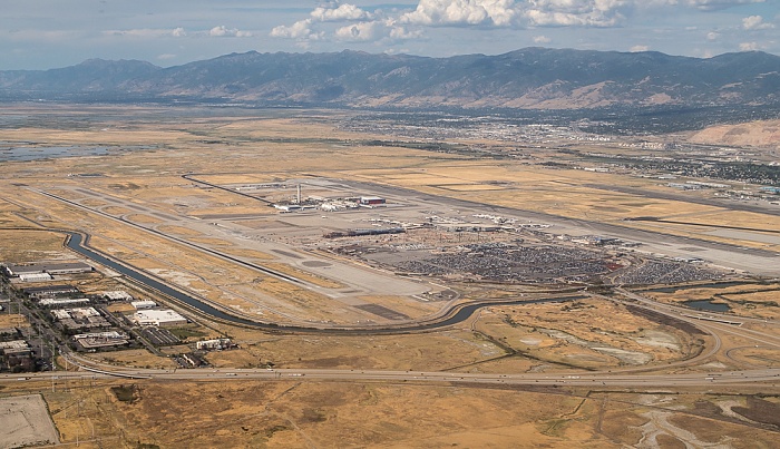 Interstate I-80 (Dwight D. Eisenhower Highway), Salt Lake City International Airport, Wasatch Range Salt Lake City