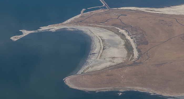 Davis County: Great Salt Lake, Antelope Island mit der Bridger Bay Utah