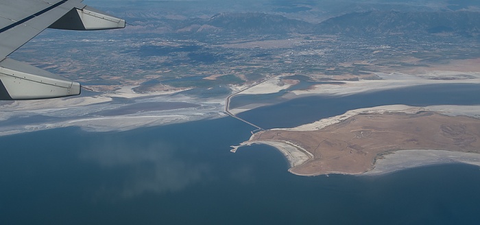 Davis County: Great Salt Lake, Antelope Island mit der Bridger Bay und dem Buffalo Point, Farmington Bay Utah