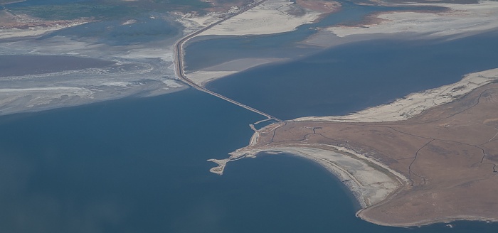 Davis County: Great Salt Lake, Antelope Island mit der Bridger Bay, Farmington Bay Utah