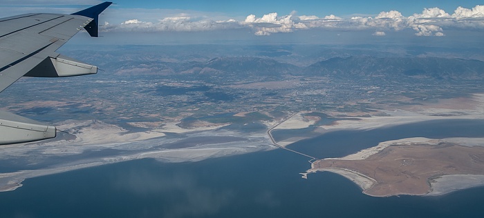 Davis County: Great Salt Lake, Antelope Island mit der Bridger Bay, Farmington Bay Utah