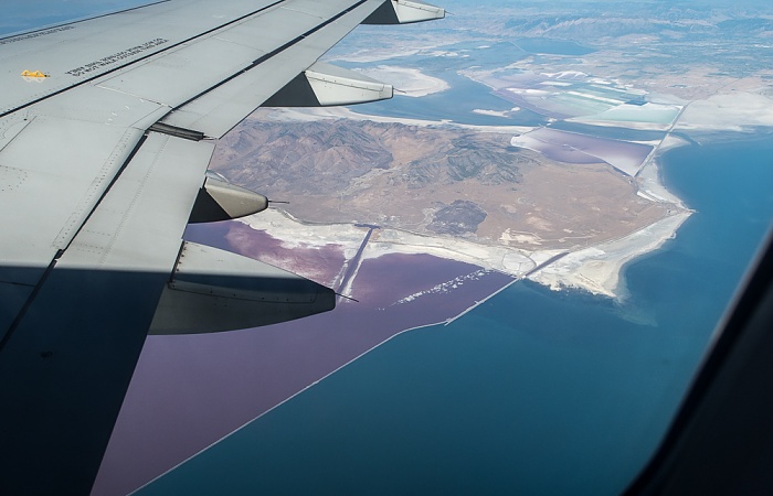 Box Elder County: Great Salt Lake, Bahnstrecke Lucin Cutoff (Lakeside Subdivision) Utah