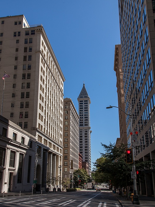 Downtown Seattle: 2nd Avenue - Dexter Horton Building und Smith Tower Seattle