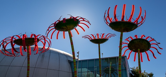 Seattle Center: Sculpture Garden - Sonic Bloom (von Dan Corson) Pacific Science Center