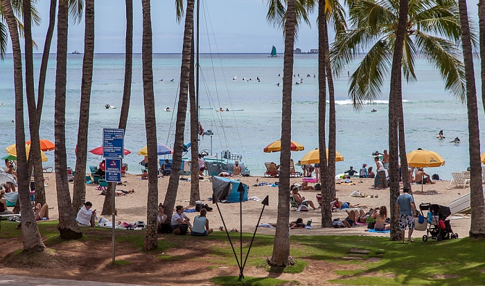 Blick aus dem Hyatt Regency Waikiki Beach Resort and Spa: Waikiki Beach, Pazifik Honolulu