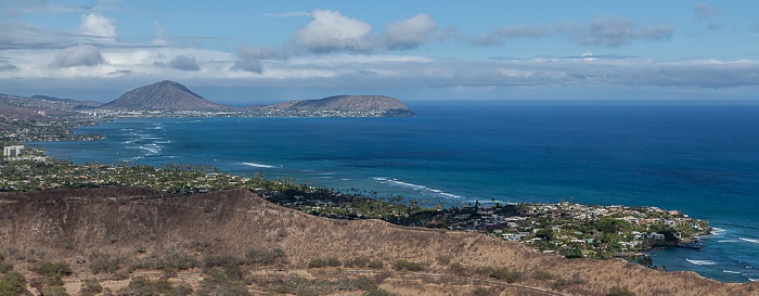 Blick vom Diamond Head: Maunalua Bay (Pazifik) Honolulu