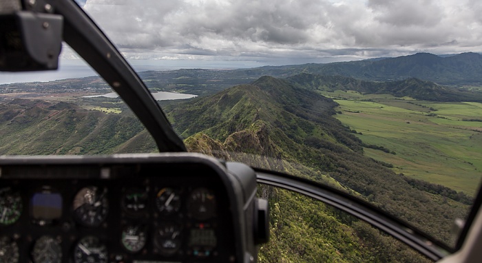 Kauai Blick aus dem Hubschrauber: Hoary Head Ridge Luftbild aerial photo