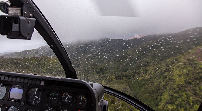 Blick aus dem Hubschrauber Kauai